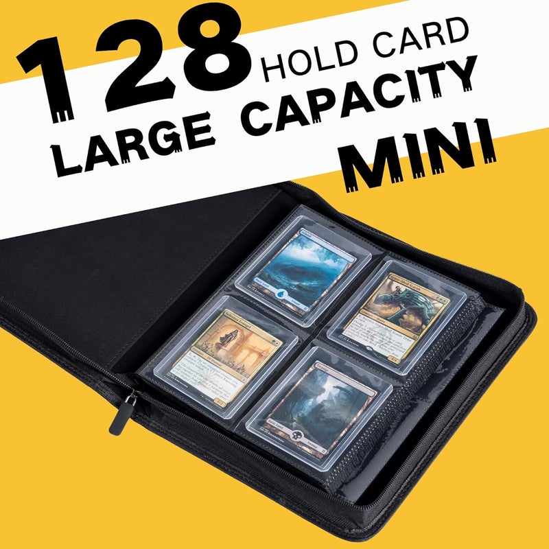 KUOOKING Toploader Binder, Holds 128+ Toploaders, 4 Pocket Top Loader Card Storage Case, Double-Sided Pockets for trading card in 3 x 4'' Toploaders - Image 2